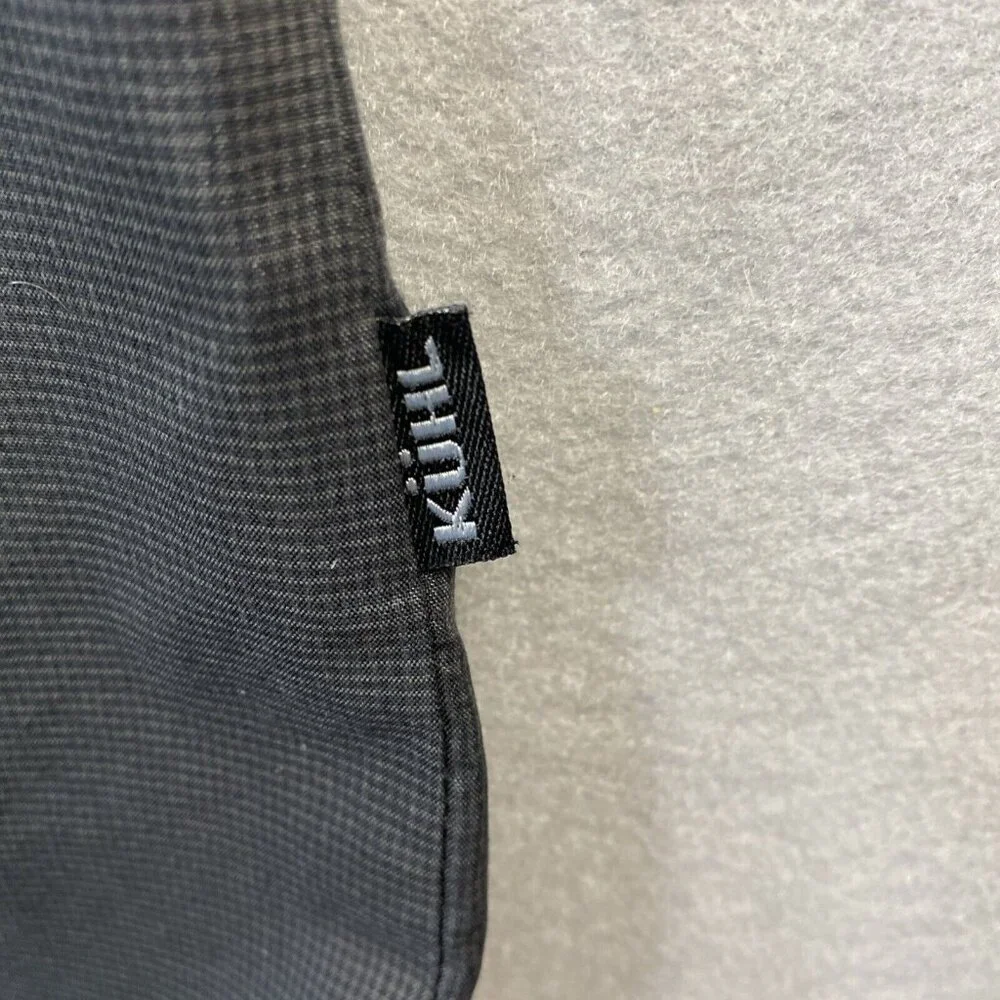 Kuhl Snap Close Shirt Womens Small Grey Short Sleeve Pockets Small Run In Fabric - Picture 10 of 12